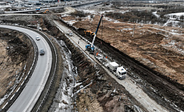 На транспортной развязке вблизи Солонцов стартовали строительно-монтажные работы